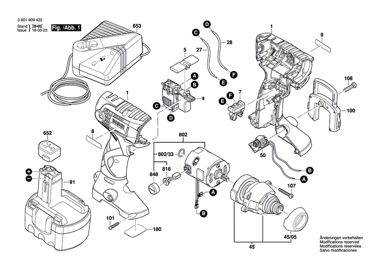 New Genuine Bosch 2609130720 Warning Plate