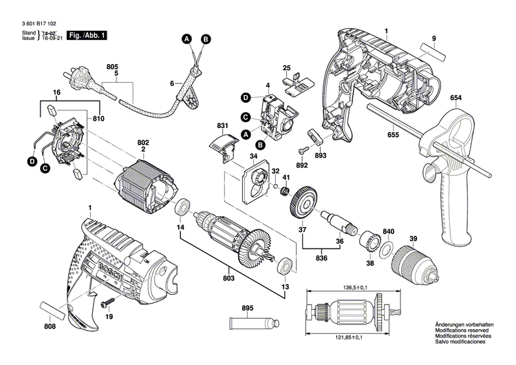 New Genuine Bosch 2609130906 Manufacturer's nameplate