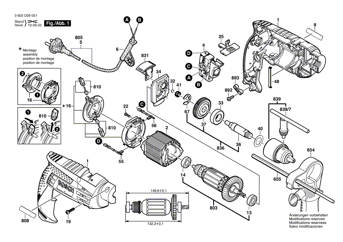 New Genuine Bosch 2609131650 Manufacturer's nameplate