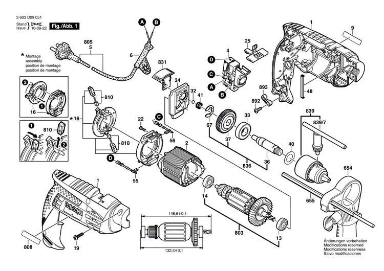 New Genuine Bosch 2609131767 Nameplate