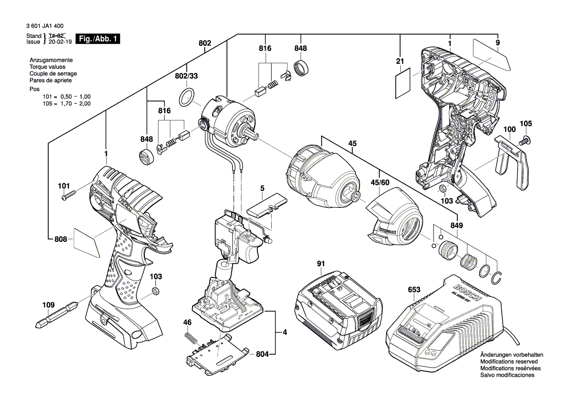 New Genuine Bosch 2609132381 Type Label