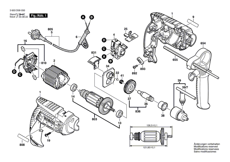 New Genuine Bosch 2609132675 Nameplate