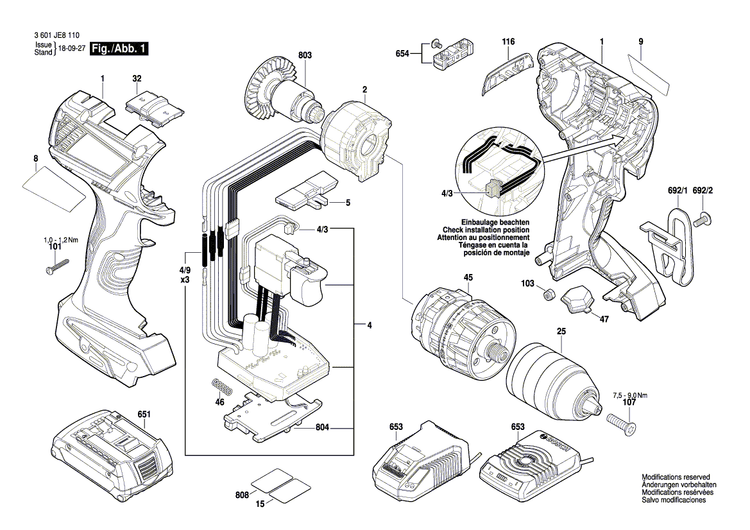 New Genuine Bosch 2609135414 Manufacturer's nameplate
