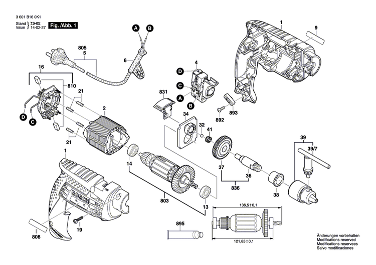New Genuine Bosch 2609135627 Nameplate