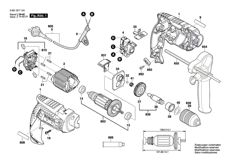 New Genuine Bosch 2609135641 Nameplate