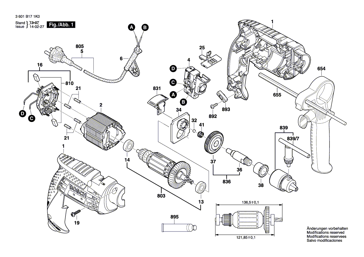 New Genuine Bosch 2609135651 Nameplate