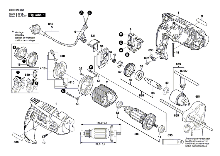 New Genuine Bosch 2609135655 Nameplate