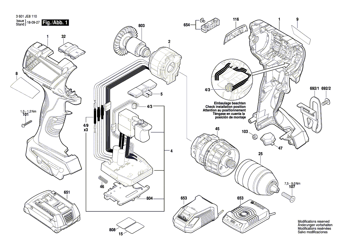 New Genuine Bosch 2609136782 Nameplate