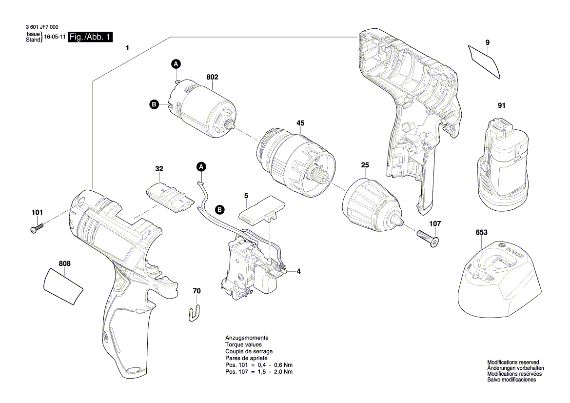 New Genuine Bosch 2609136914 Manufacturer's nameplate