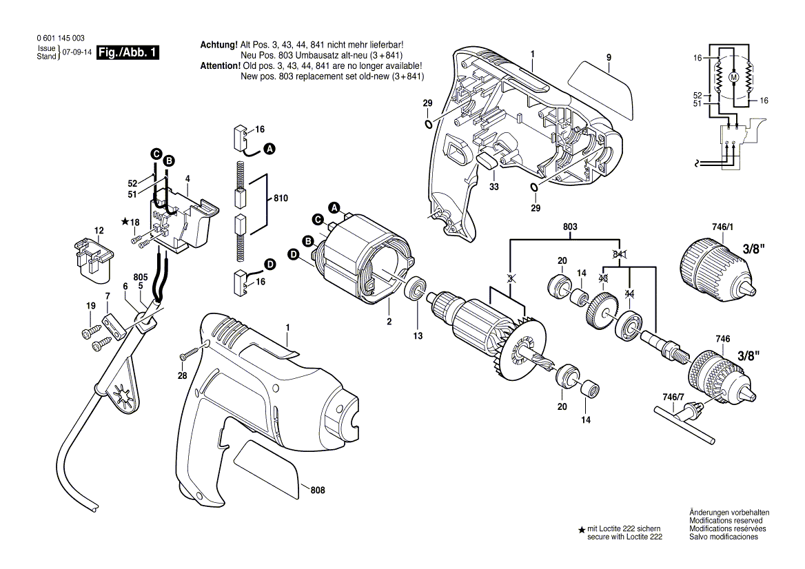 New Genuine Bosch 2609199011 Modification Set
