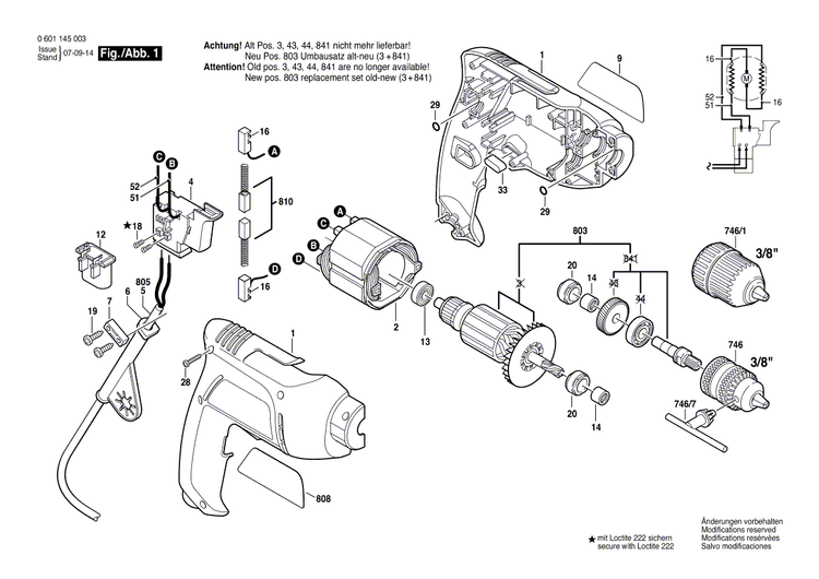 New Genuine Bosch 2609199011 Modification Set