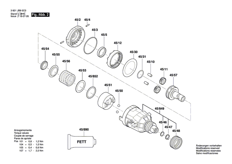 New Genuine Bosch 2609199371 Gear Box