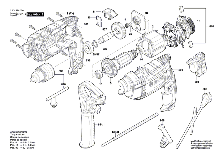 New Genuine Bosch 2609199403 Brush Plate