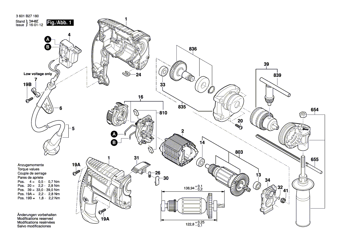 New Genuine Bosch 2609199416 Brush Plate