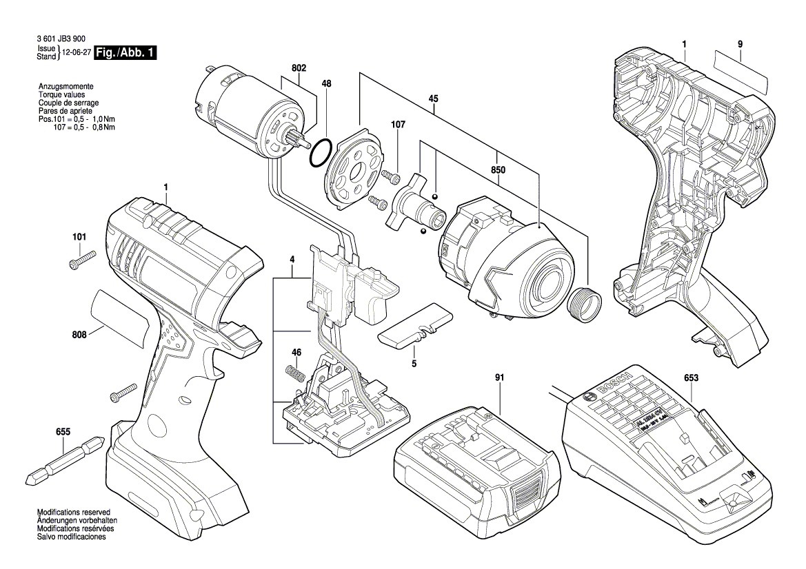 New Genuine Bosch 2609199418 DC motor