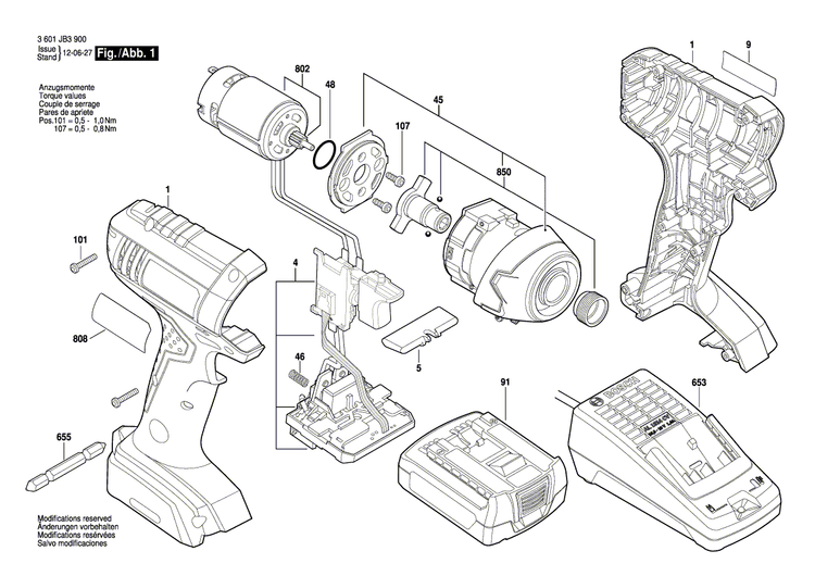 New Genuine Bosch 2609199418 DC motor