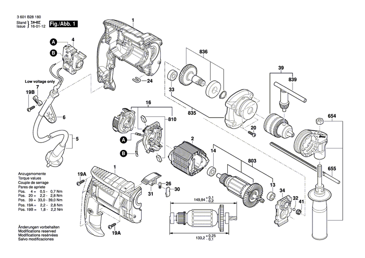 New Genuine Bosch 2609199734 Armature set