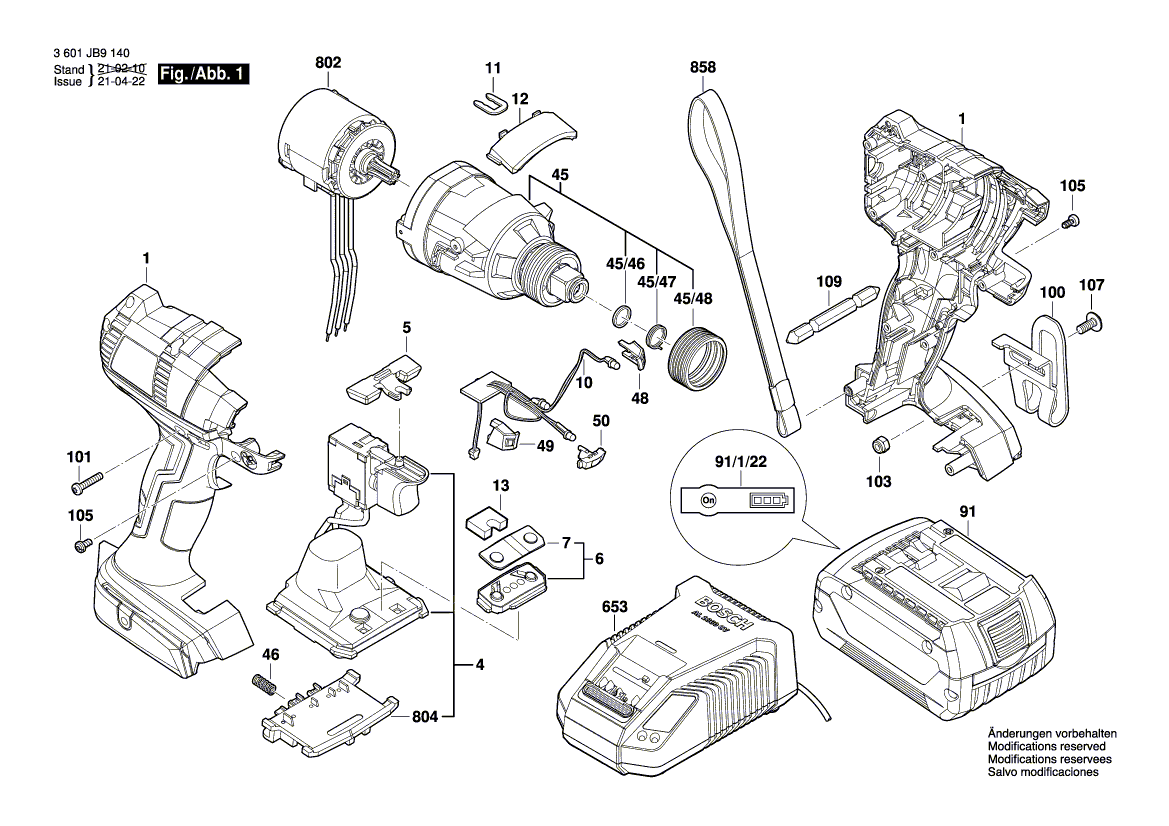New Genuine Bosch 2609199782 Sub-assembly