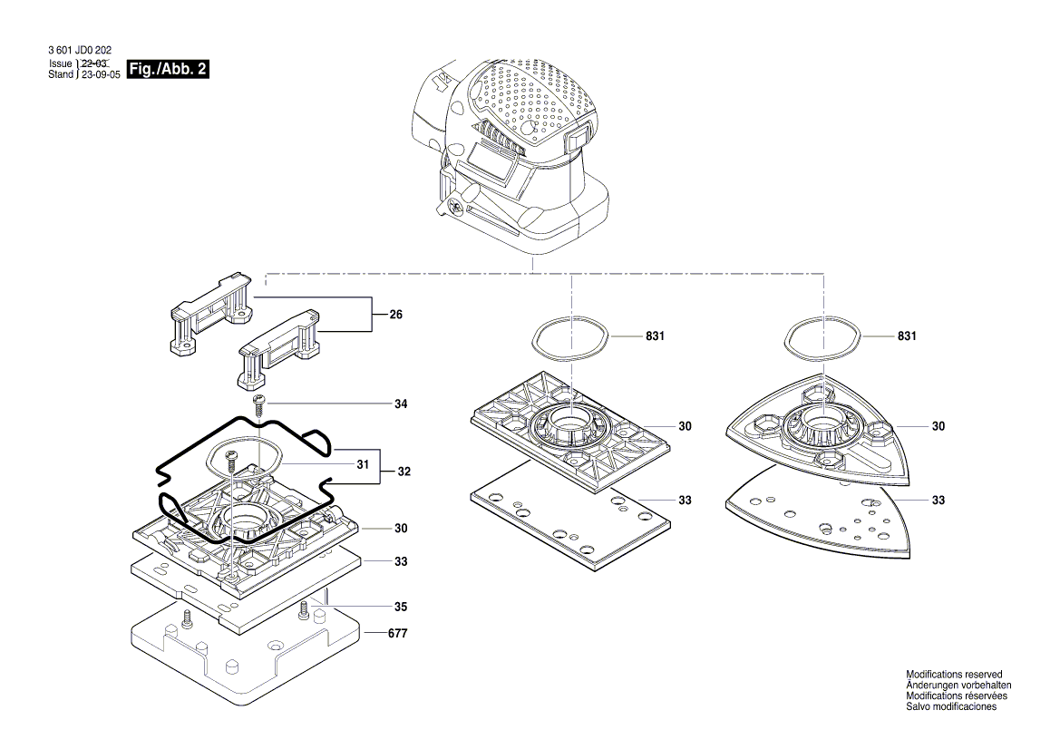 New Genuine Bosch 2609199810 Sander Plate