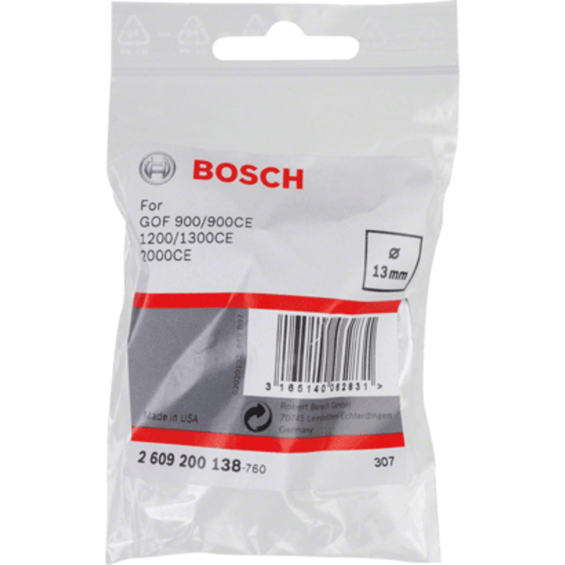 New Genuine Bosch 2609200138 Template Guide For hand-held routers