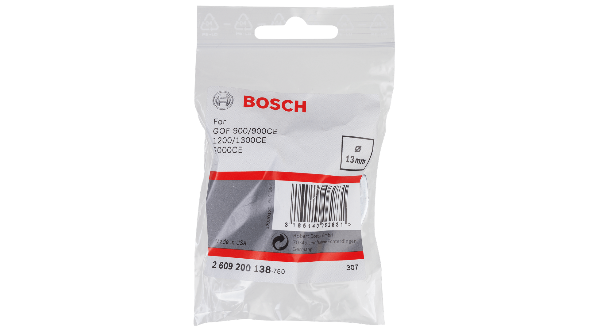 New Genuine Bosch 2609200139 Template Guide For hand-held routers