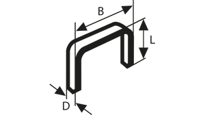 New Genuine Bosch 2609200215 Fine Wire Staple, Type 53 For Cordless / Pneumatic