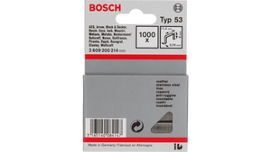 New Genuine Bosch 2609200217 Fine Wire Staple, Type 53 For Cordless / Pneumatic