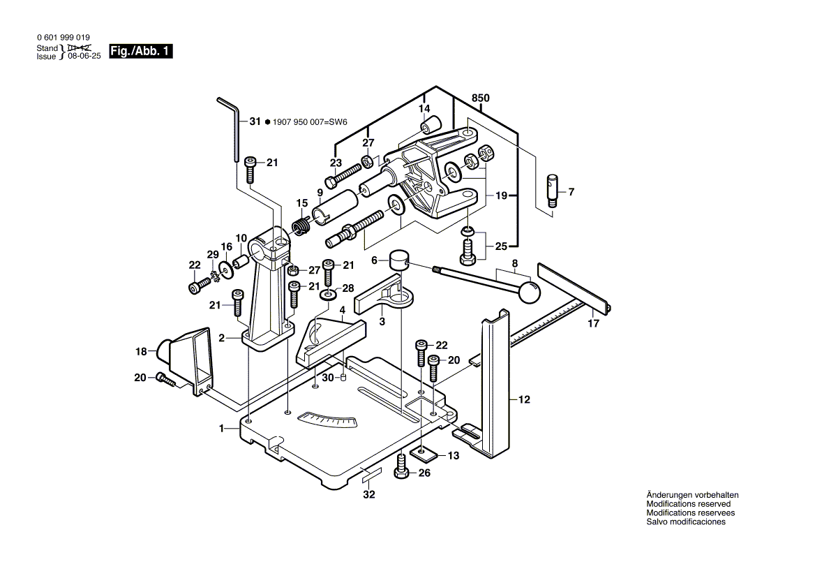 New Genuine Bosch 2609200268 Swivelling Lever