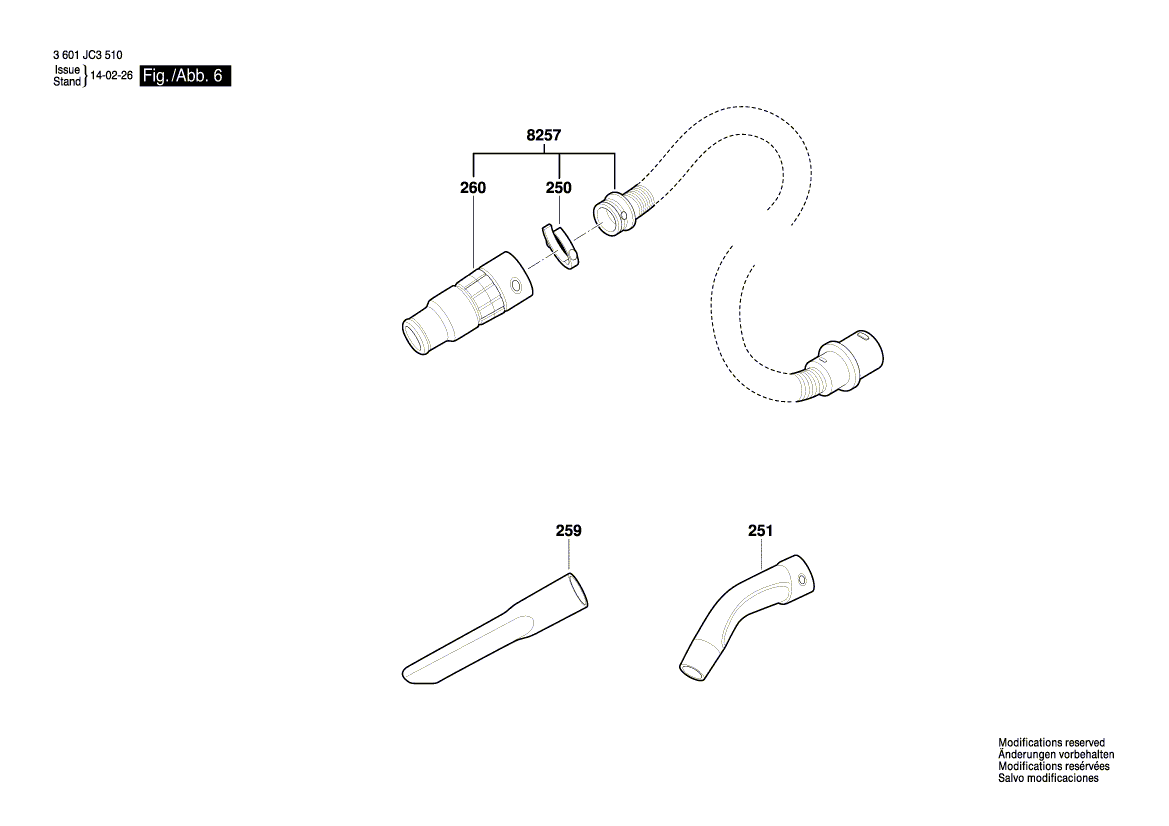 New Genuine Bosch 2609200461 Fastening Part