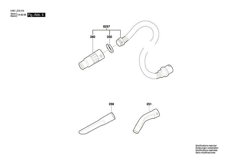 New Genuine Bosch 2609200461 Fastening Part