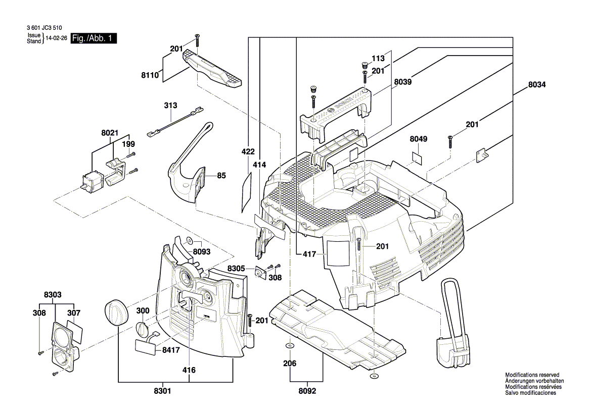 New Genuine Bosch 2609200461 Fastening Part
