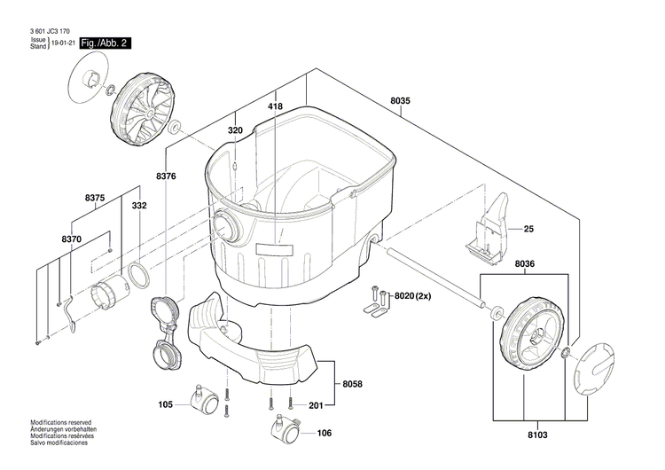 New Genuine Bosch 2609200553 Mains Cable