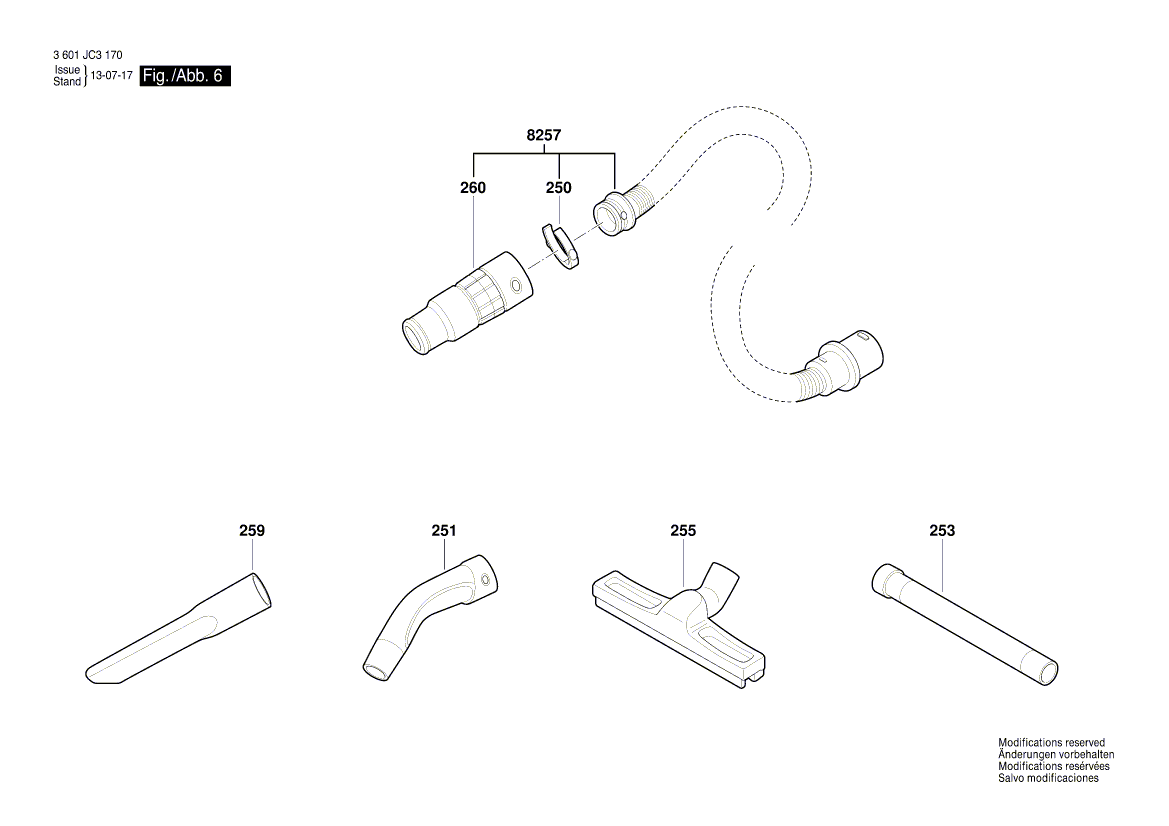 New Genuine Bosch 2609200553 Mains Cable