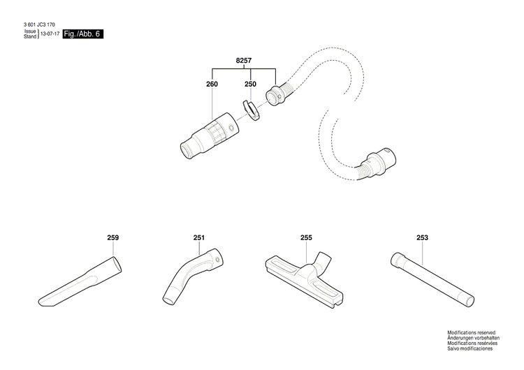 New Genuine Bosch 2609200553 Mains Cable