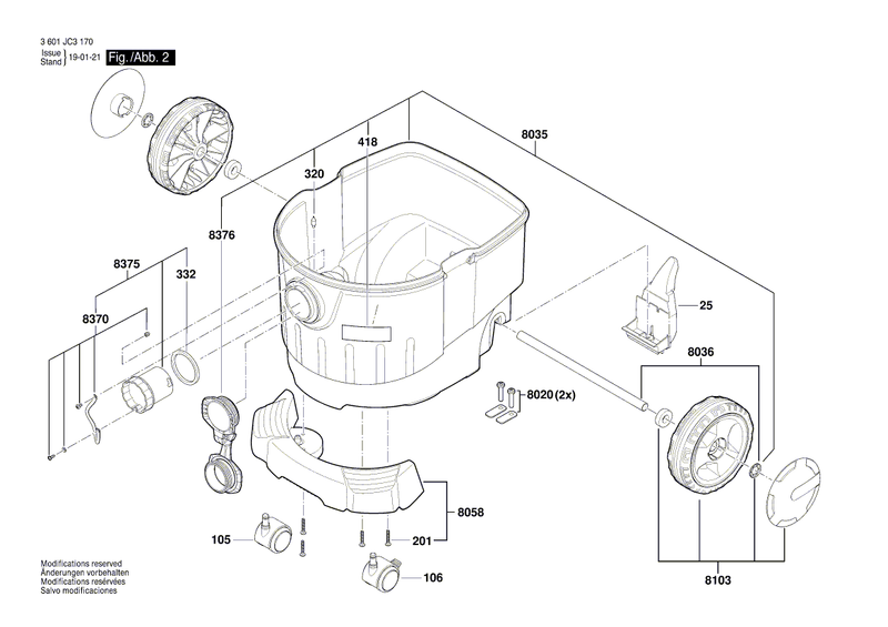 New Genuine Bosch 2609200558 Motor