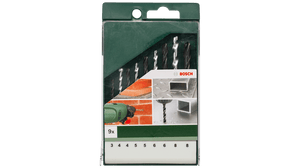 New Genuine Bosch 2609255482 Metal and Stone Drill Bit Set HSS-R, 9 Pieces