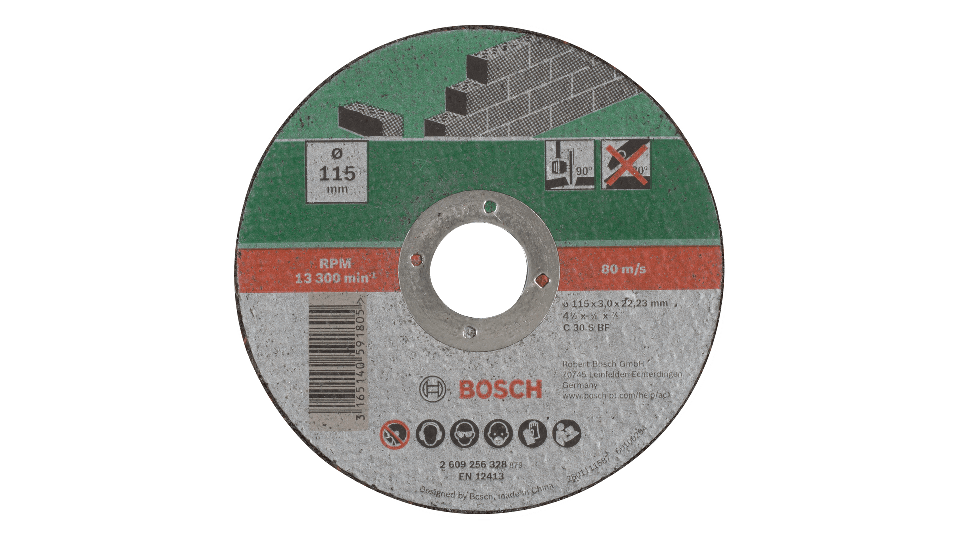 New Genuine Bosch 2609256331 Cutting Disc for Stone Straight Cutting and