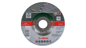 New Genuine Bosch 2609256334 Cutting Disc for Stone Depressed Centre Set 5