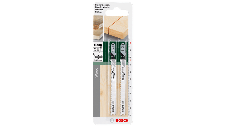 New Genuine Bosch 2609256721 T101B Jigsaw Blade HCS Jigsaw Blades for Wood