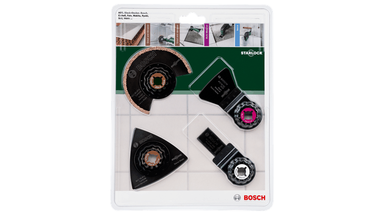 New Genuine Bosch 2609256978 Starlock Set Tiling 4 Pieces Starlock Sets for