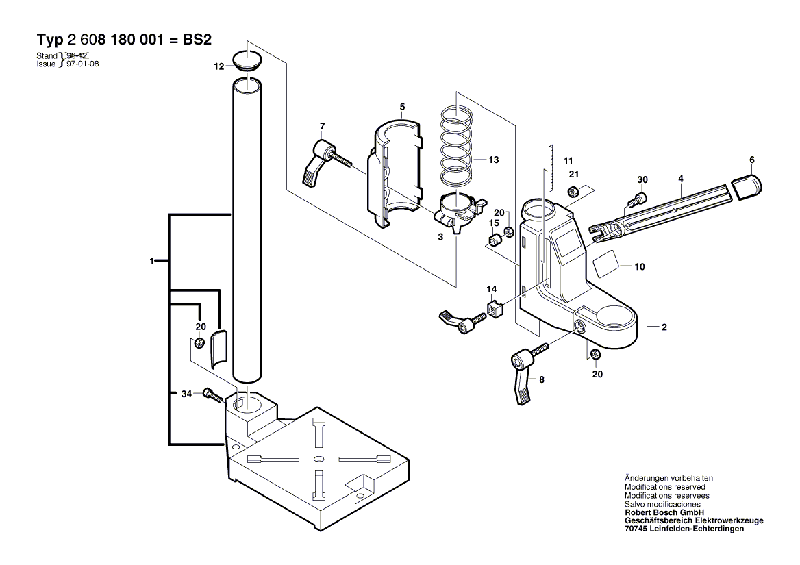New Genuine Bosch 2609390432 Lever Arm