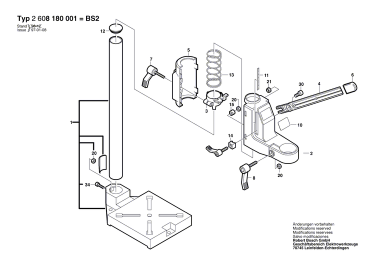 New Genuine Bosch 2609390432 Lever Arm