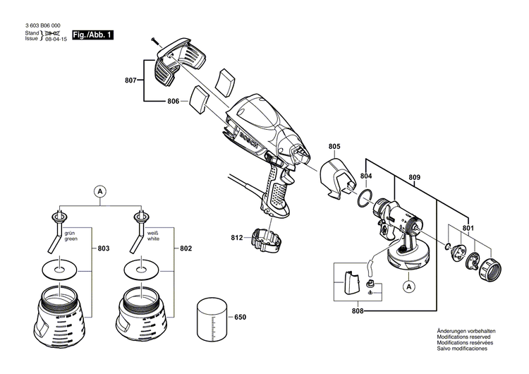 New Genuine Bosch 2609390583 Graduated Beaker
