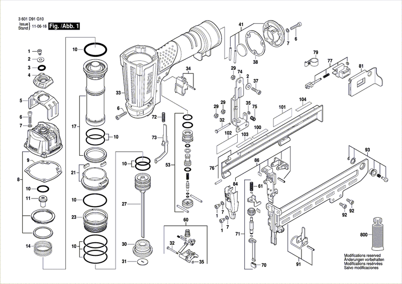 New Genuine Bosch 2610001706 Trigger
