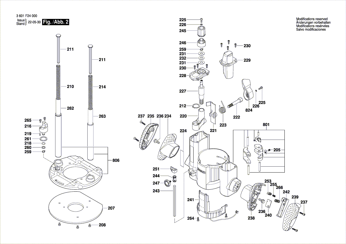 New Genuine Bosch 2610001817 Adjustment rod