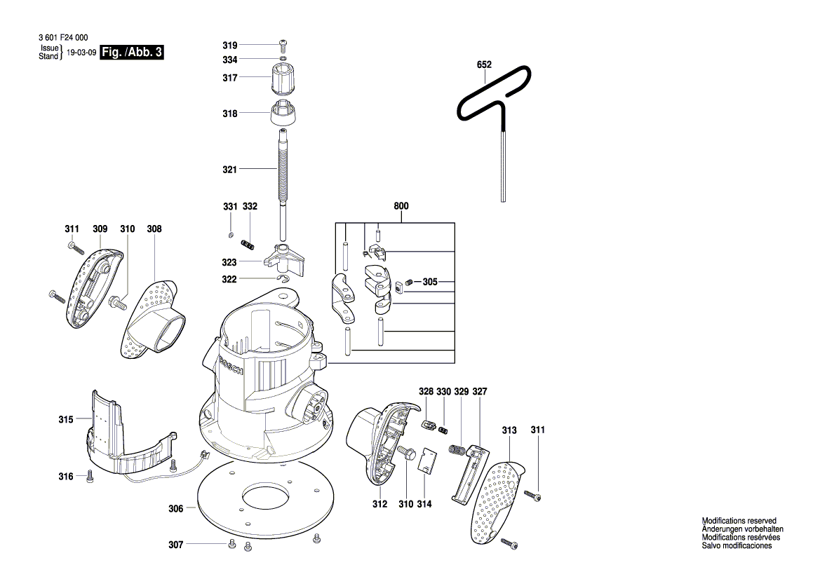 New Genuine Bosch 2610001817 Adjustment rod