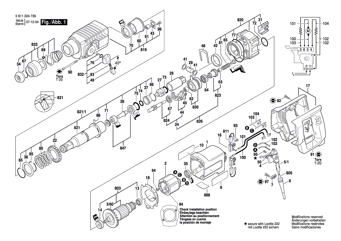 New Genuine Bosch 2610003331 Armature