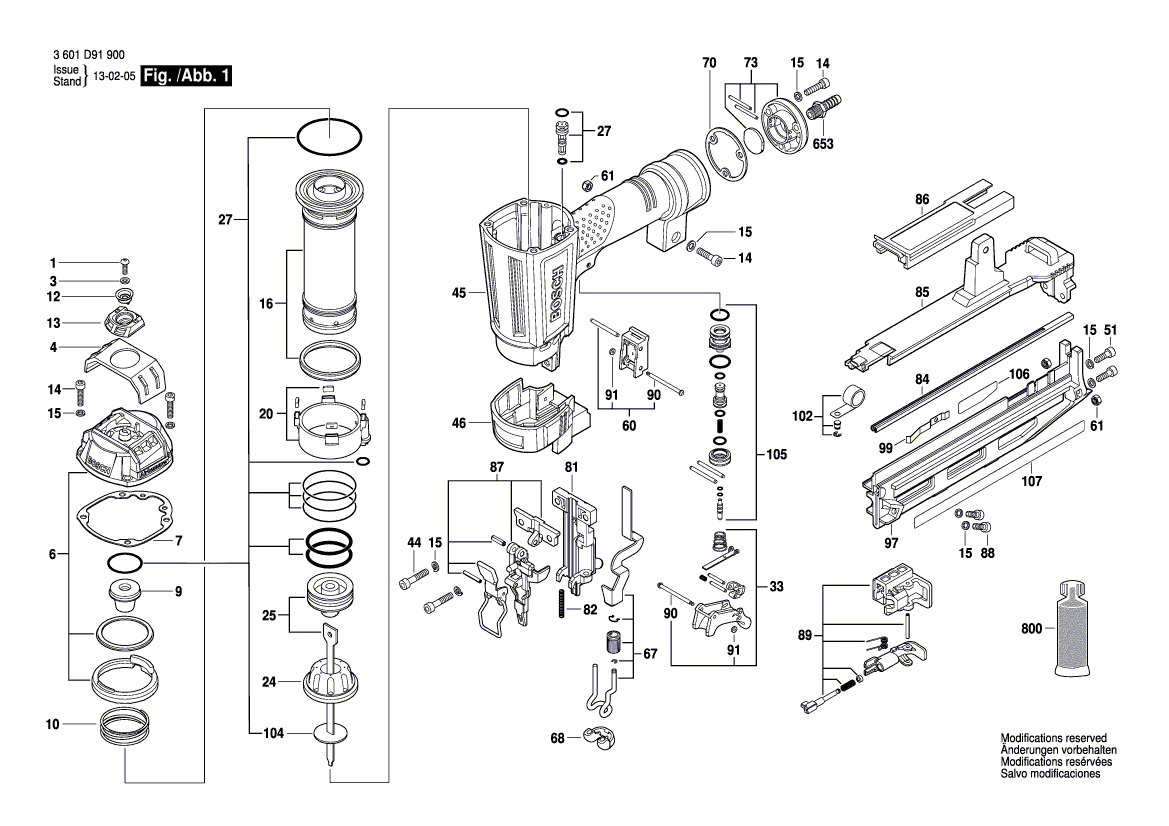 New Genuine Bosch 2610005351 Cylinder Support