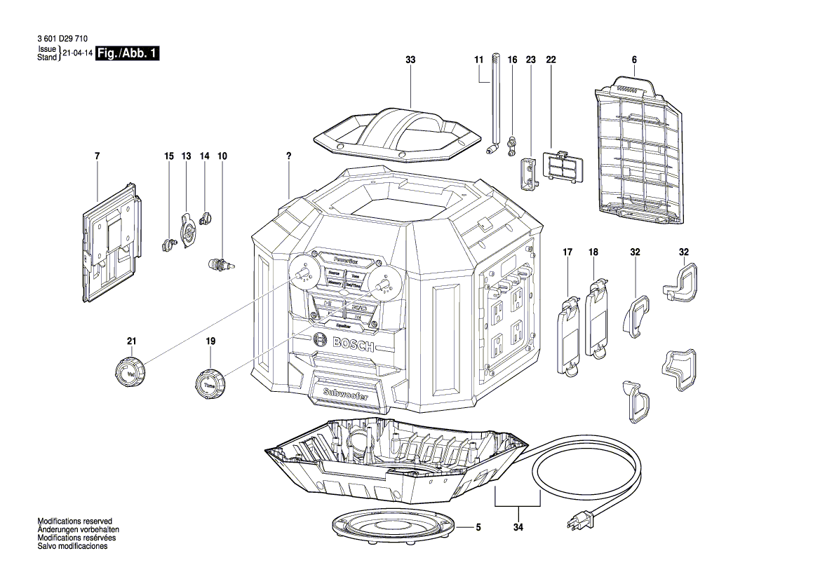 New Genuine Bosch 2610008313 Cover Flap