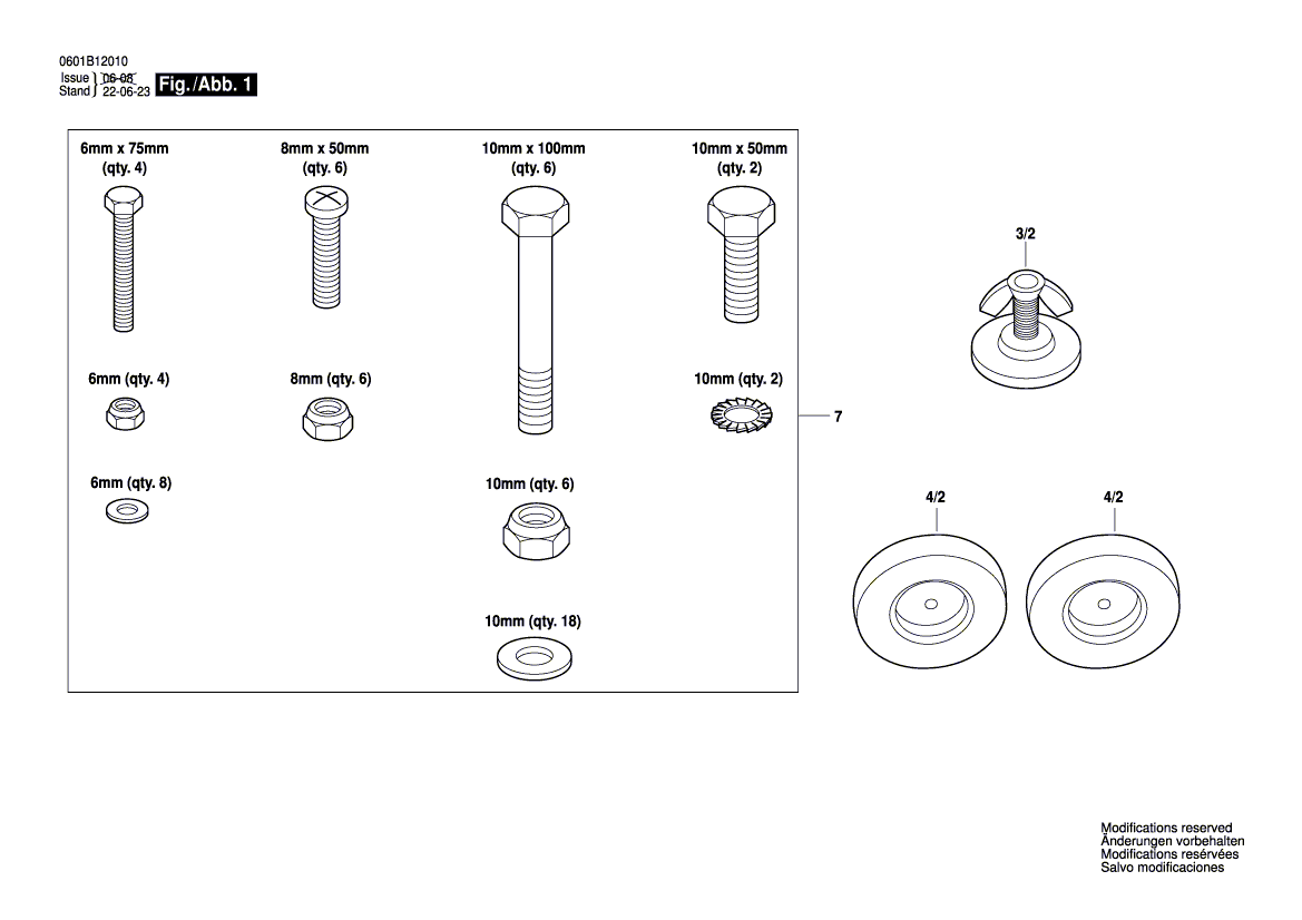 New Genuine Bosch 2610009637 Wheel